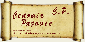 Čedomir Pajović vizit kartica